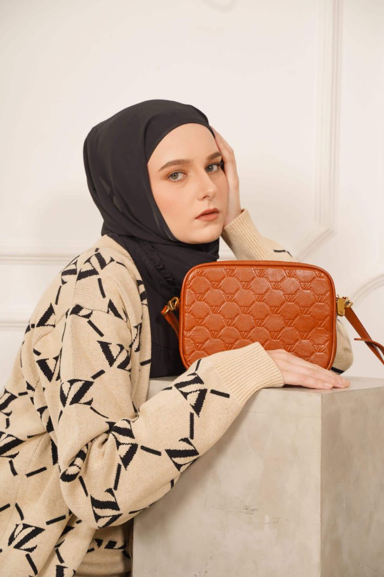 VZ Camera Bag - Monogram Embossed Brown