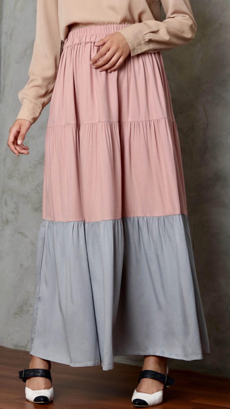 MMJ Plain Skirt Pink-Grey - Image 2