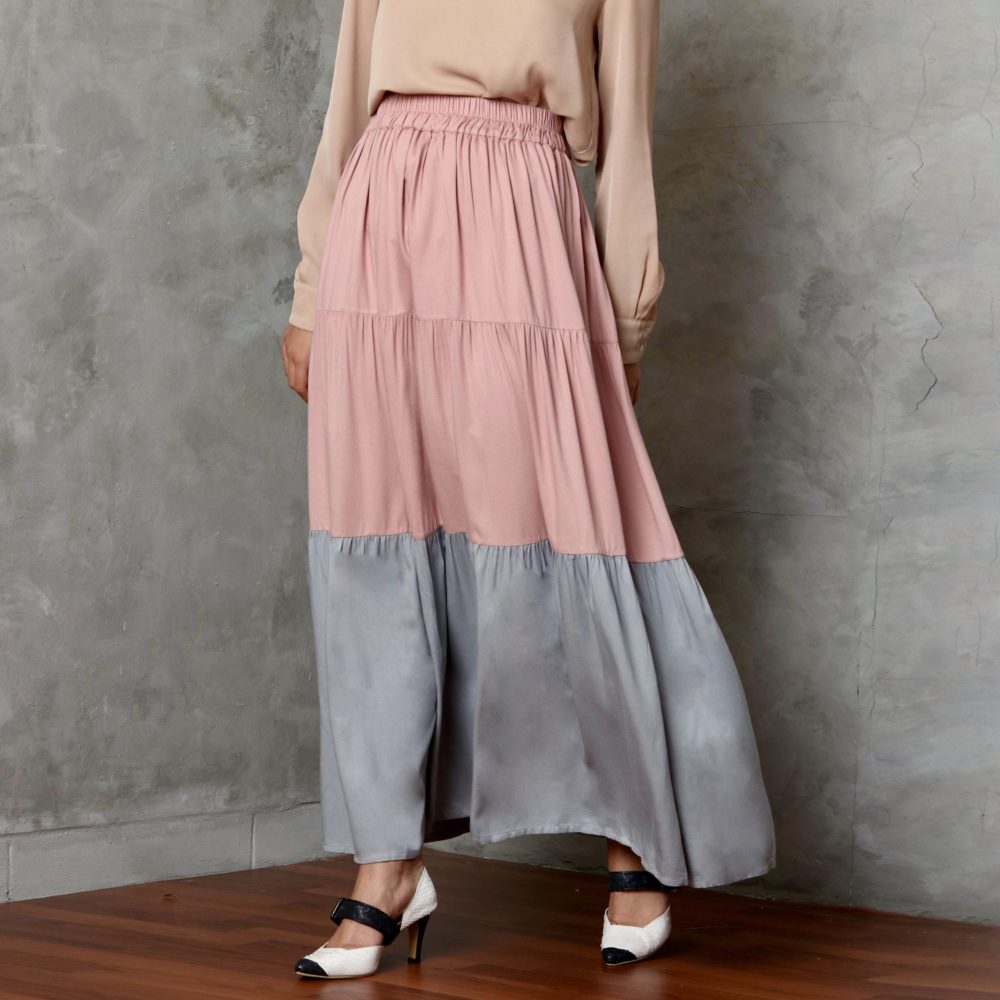 MMJ Plain Skirt Pink-Grey