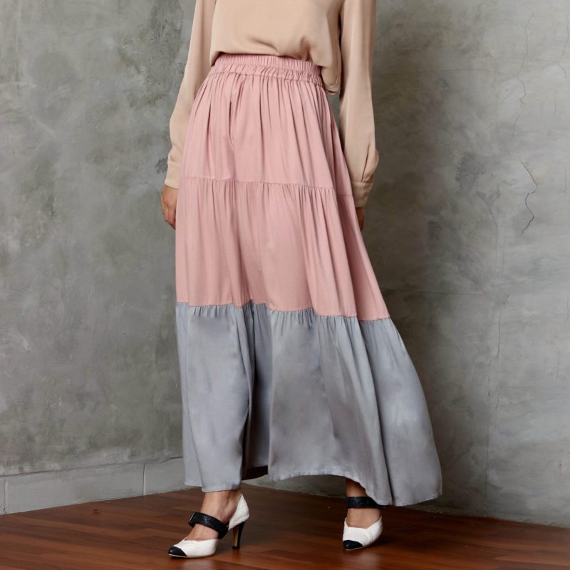 MMJ Plain Skirt Pink-Grey