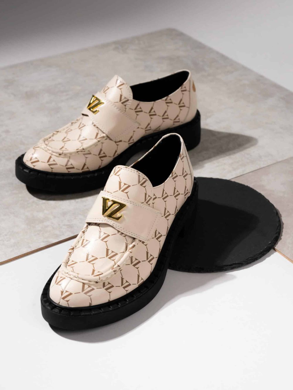 VZ Monogram Loafers - Beige