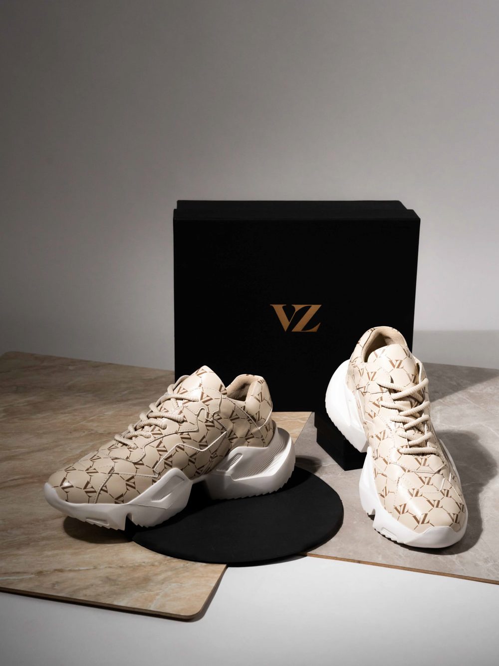 VZ Monogram Sneakers Beige