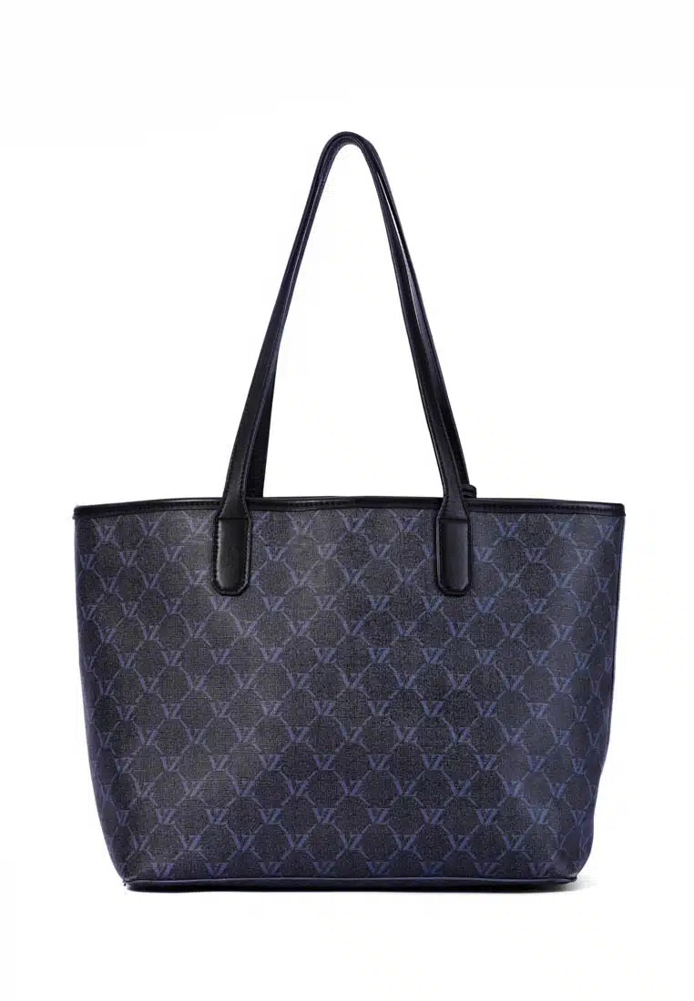 VZ Tote Bag - Monogram Printed Leather Brown - VIVIZUBEDI