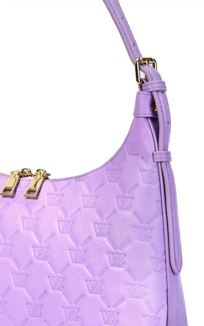 VZ Shoulder Bag - Monogram Embossed - Sweet Purple - Image 3