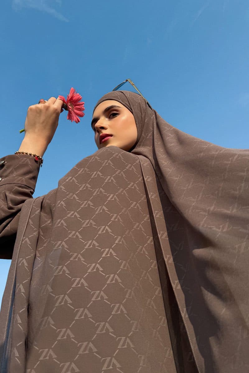 VZ Signature Embossed Pashmina - Morel