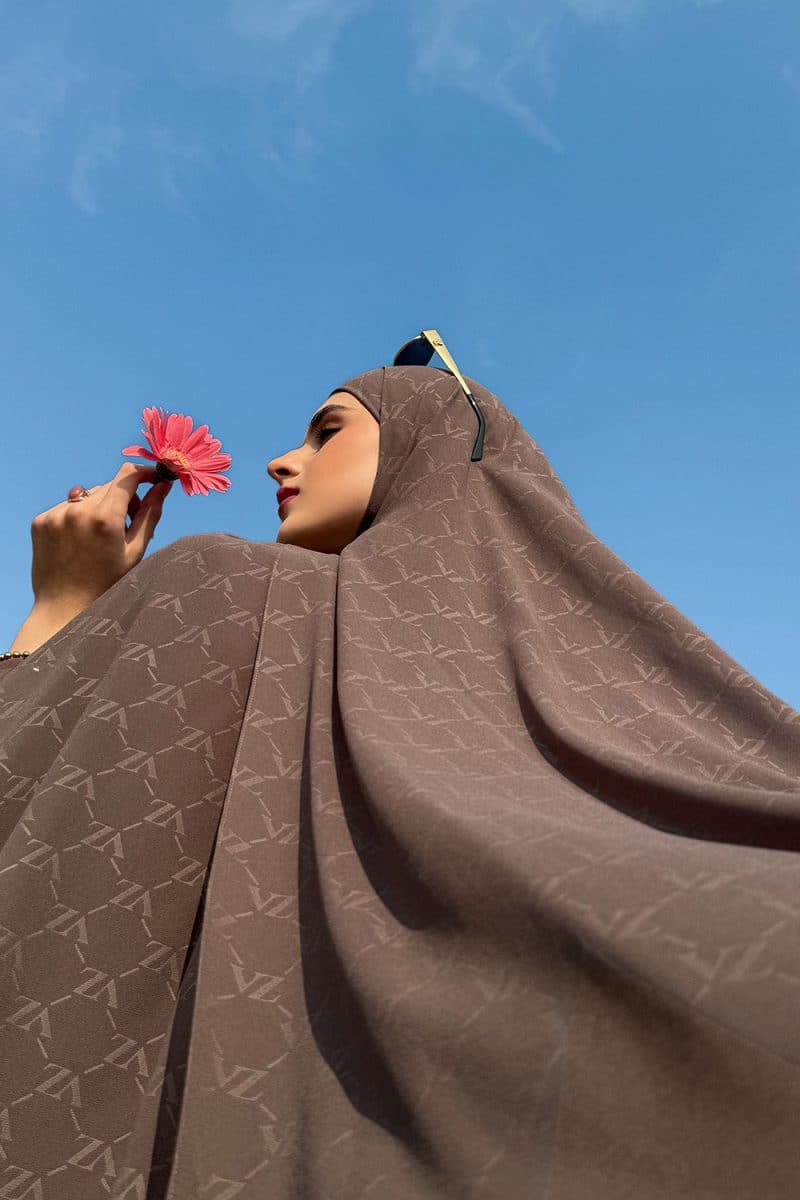 VZ Signature Embossed Pashmina - Morel - Image 3