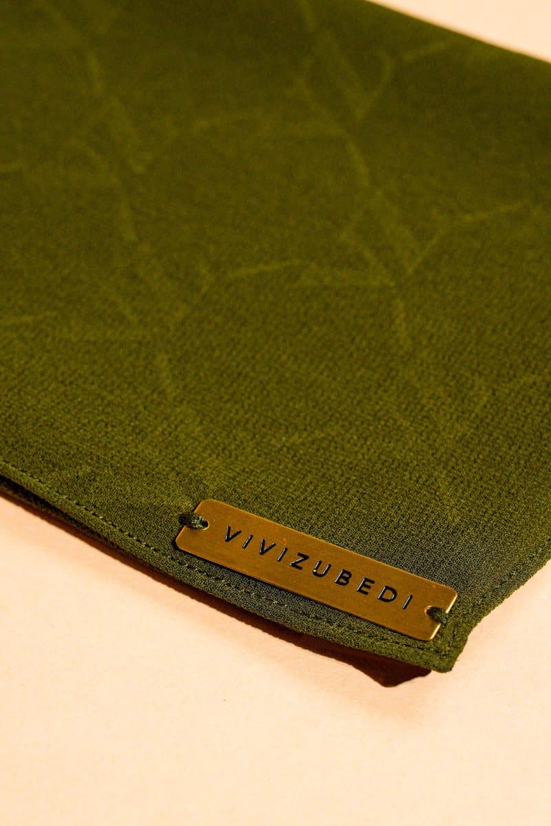 VZ Signature Embossed Pashmina - Olive Branch - Image 5