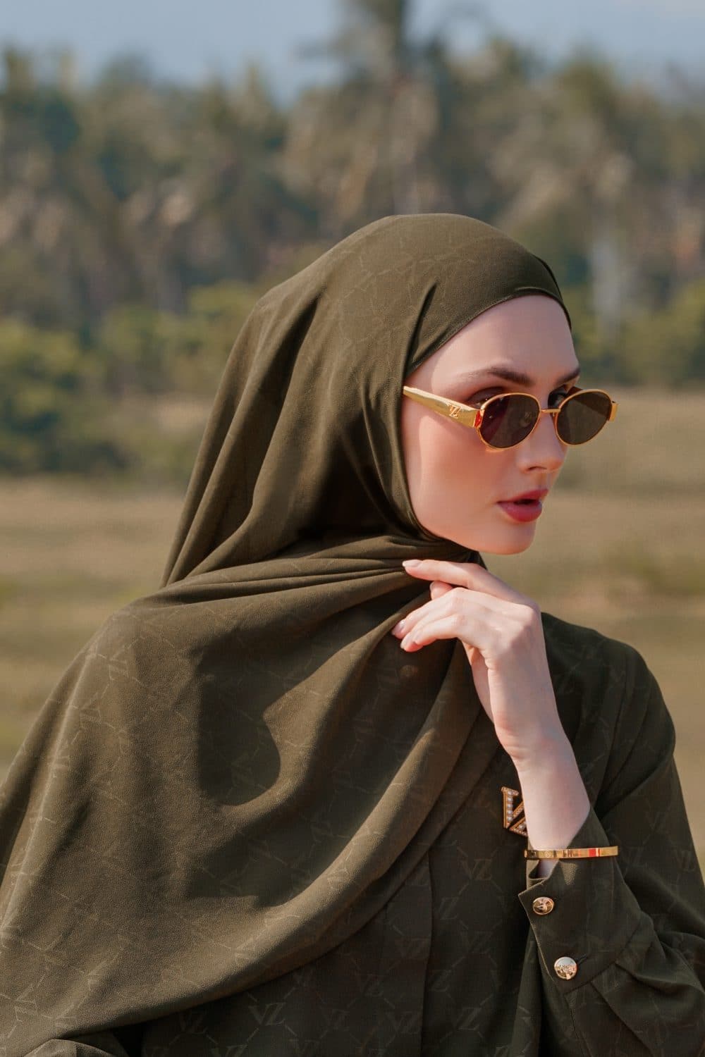 VZ Signature Embossed Pashmina - Mountain View