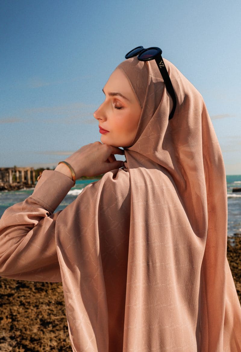 VZ Signature Embossed Pashmina - Travertine - Image 3