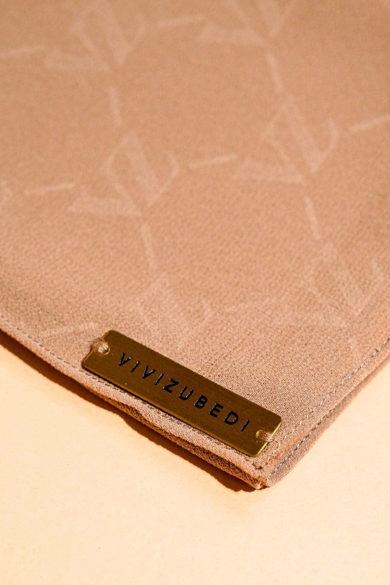 VZ Signature Embossed Pashmina - Travertine - Image 6