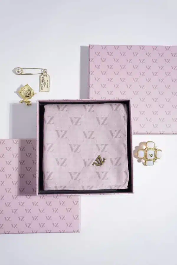 Monogram Voal Scarf - Pale Mauve