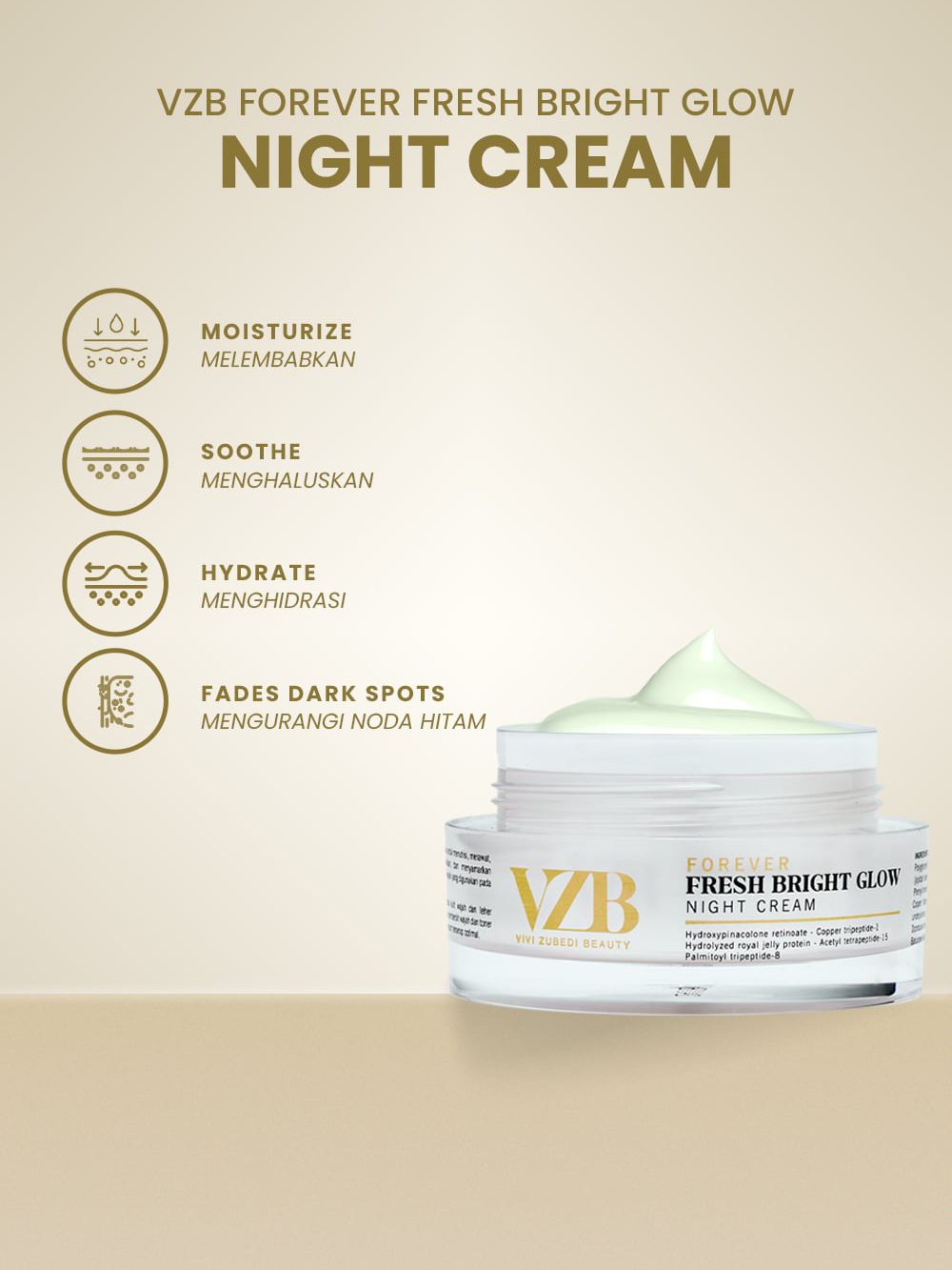 VZ BEAUTY FOREVER FRESH BRIGHT GLOW NIGHT CREAM