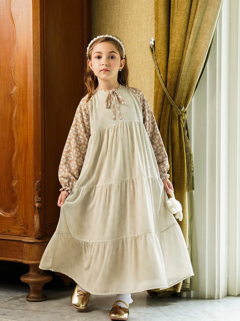 Monogram Lineage Little Dress - Beige