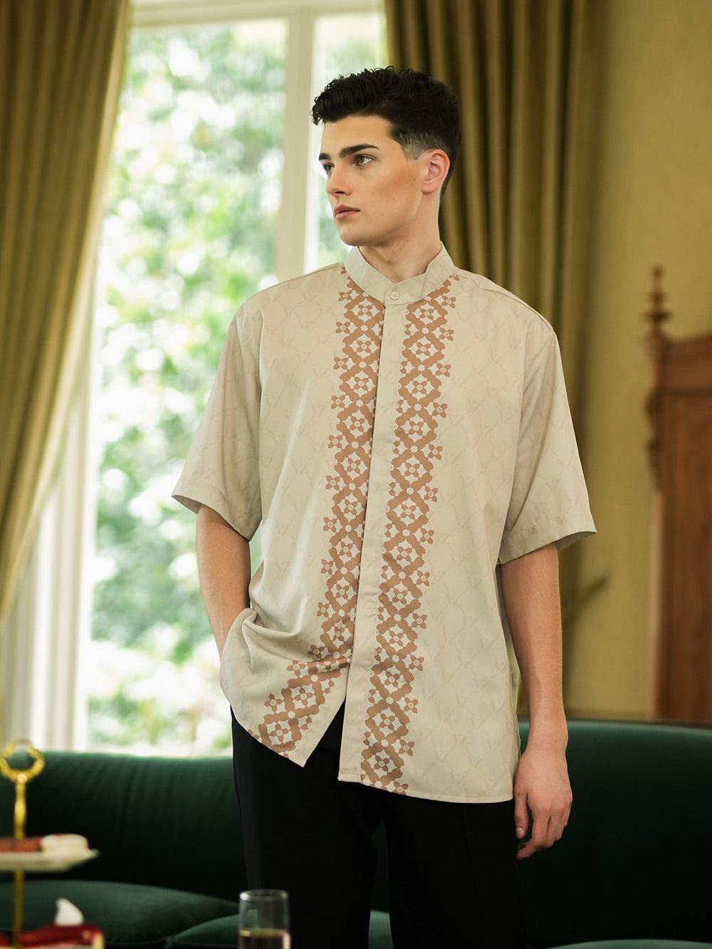 Monogram Lineage Shirt - Beige