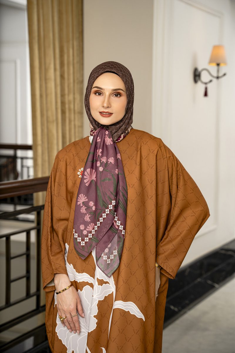 VZ Fiori Scarf - Brown