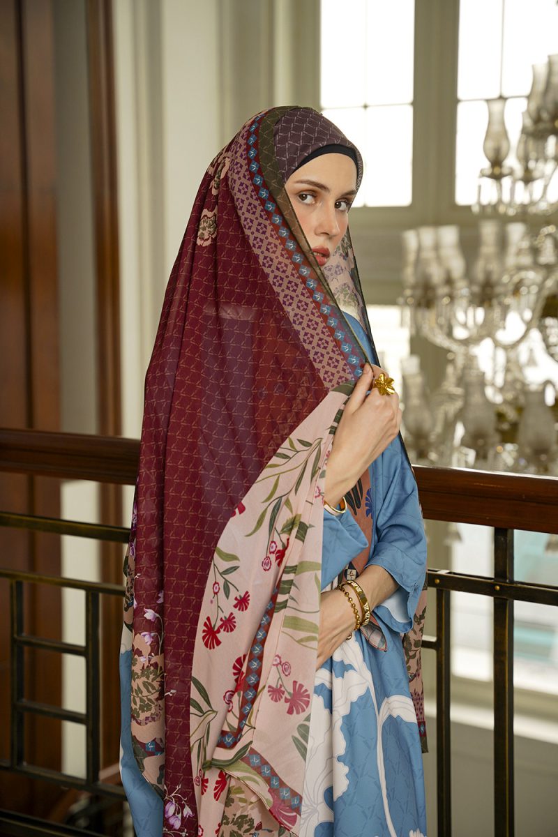VZ Fiori Scarf - Brown - Image 4
