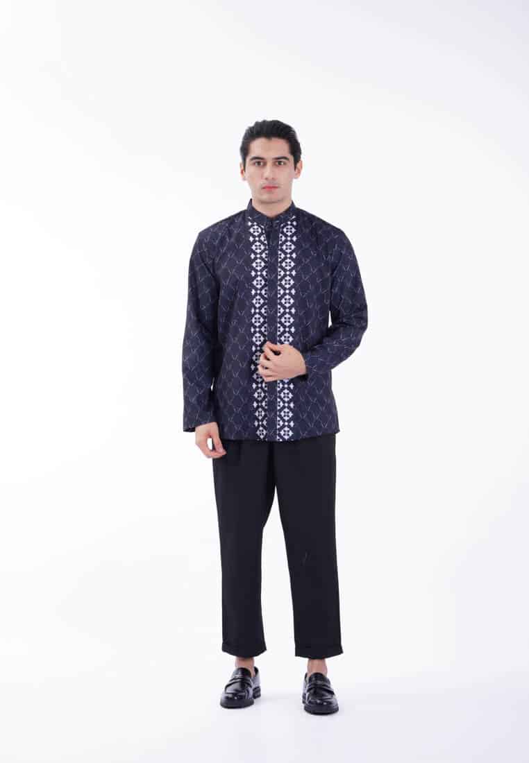 Monogram Lineage Long Shirt - Black