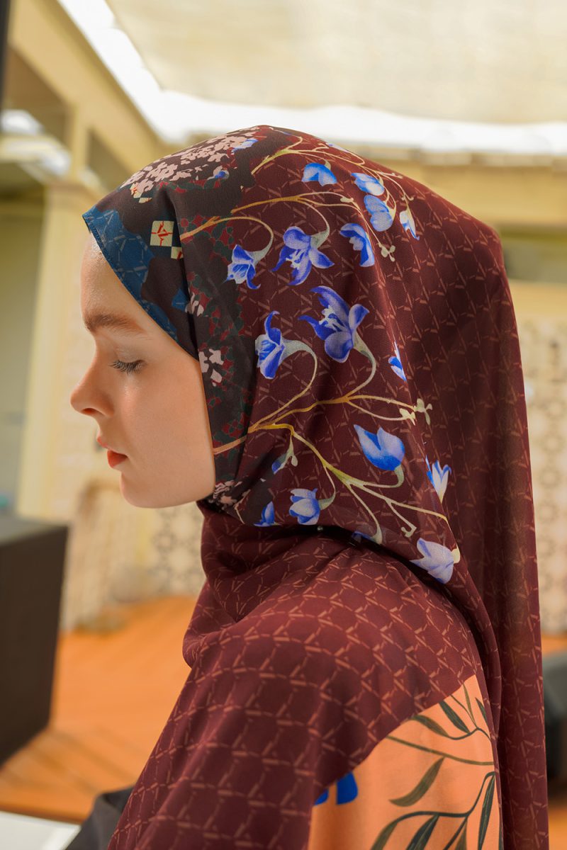 VZ Fiori Pashmina - Maroon - Image 4