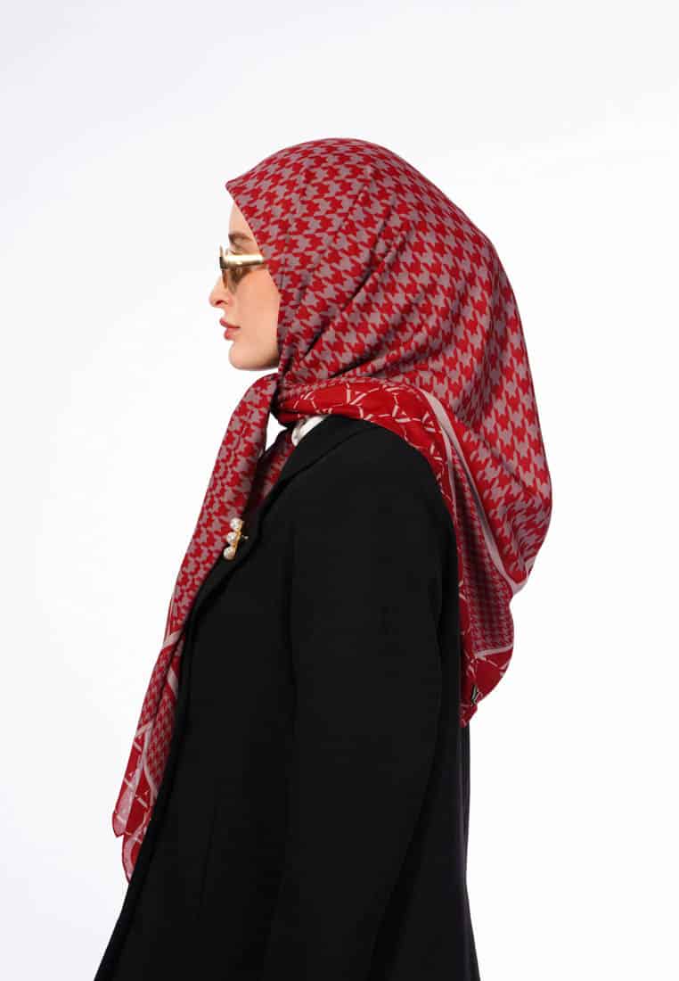 VZ Rufayya Scarf - Deep Maroon - Image 3