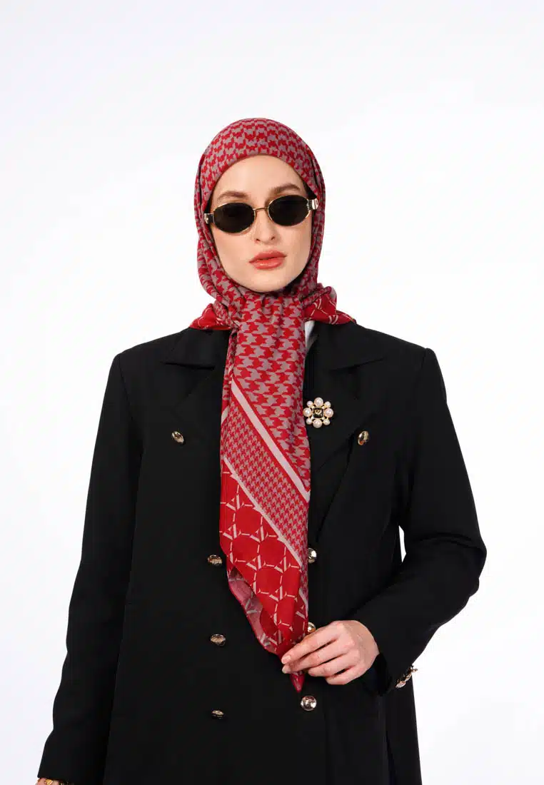 VZ Rufayya Scarf - Deep Maroon - Image 2