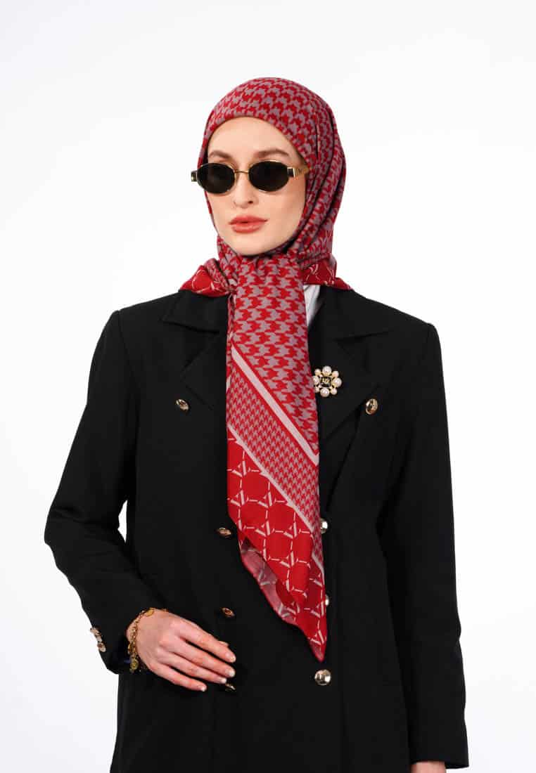 VZ Rufayya Scarf - Deep Maroon