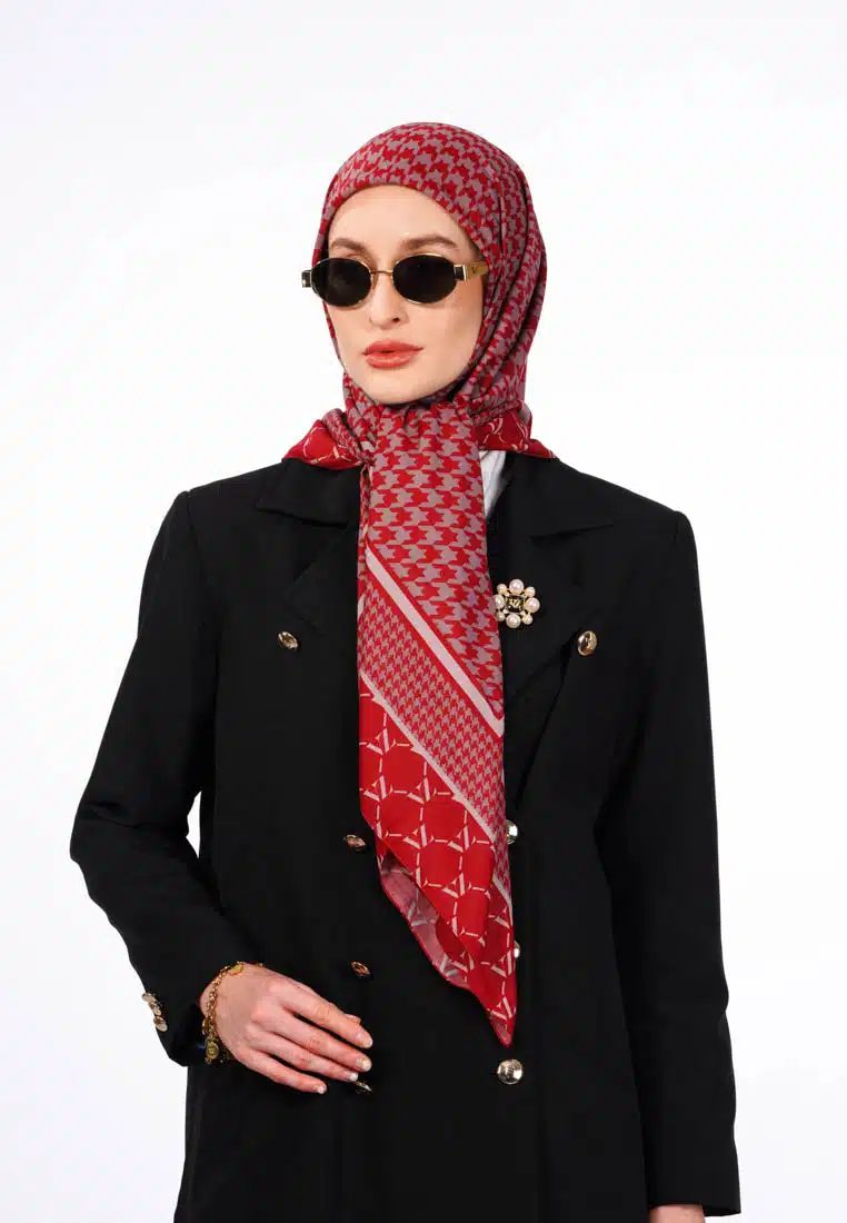 VZ Rufayya Scarf - Deep Maroon