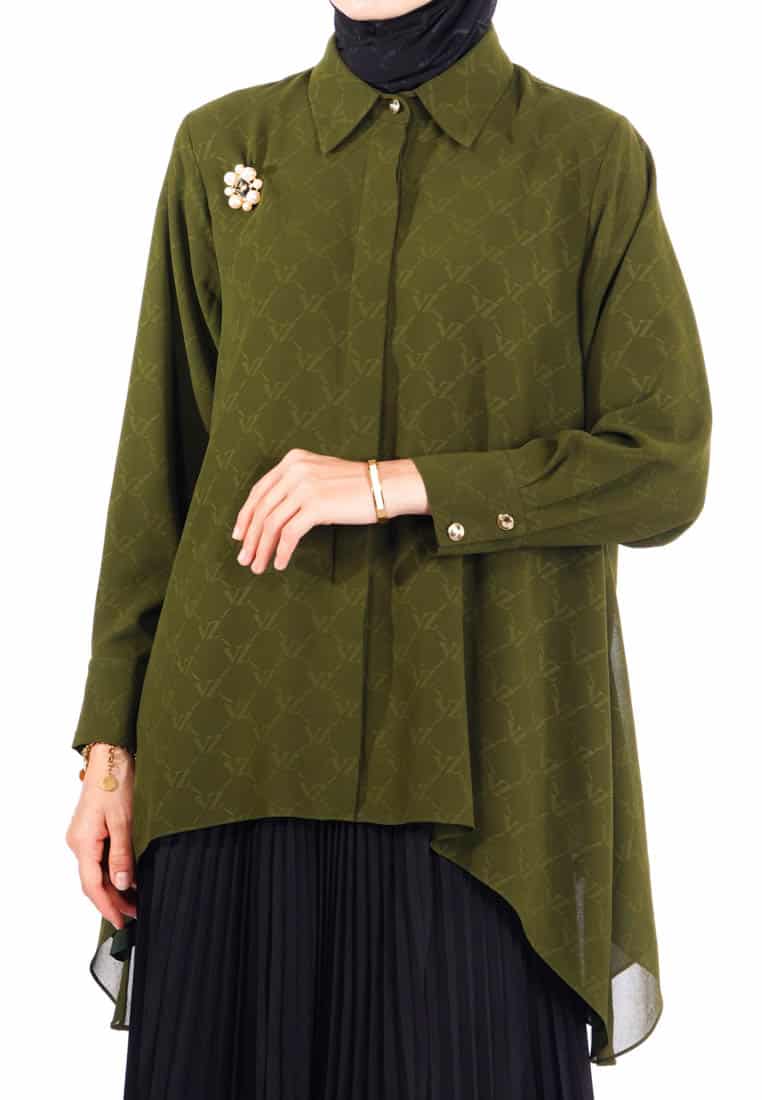 Signature Embossed Top - Olive Branch - Image 3