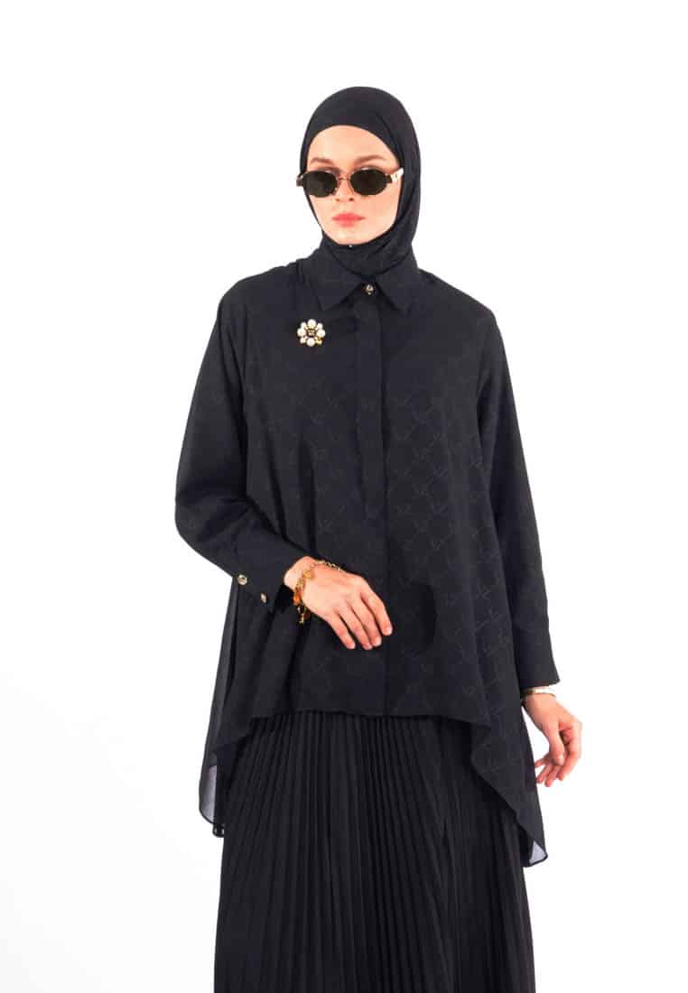 Signature Embossed Top - Black
