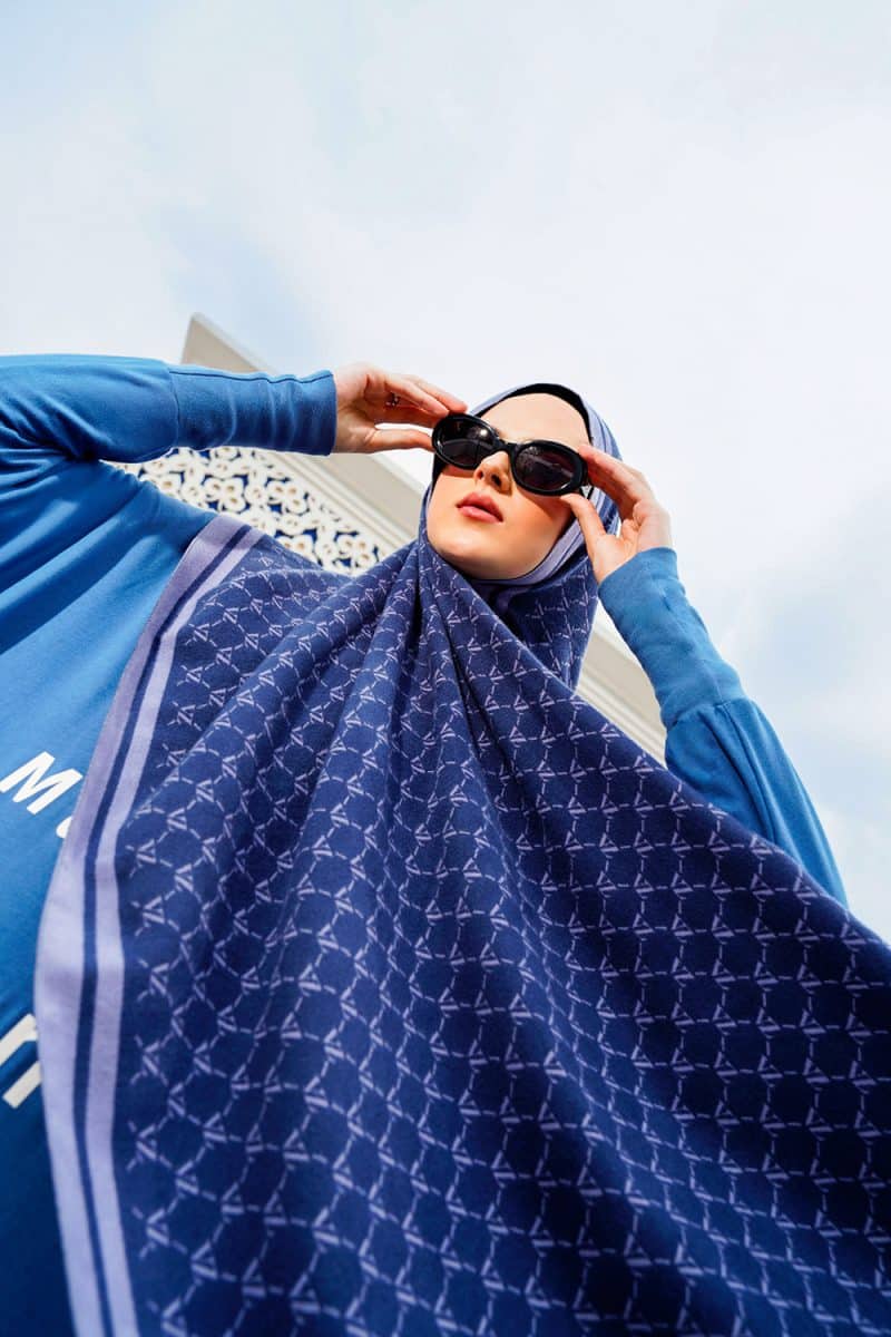 VZ Monogram Long Shawl - Moonlit Ocean - Image 3