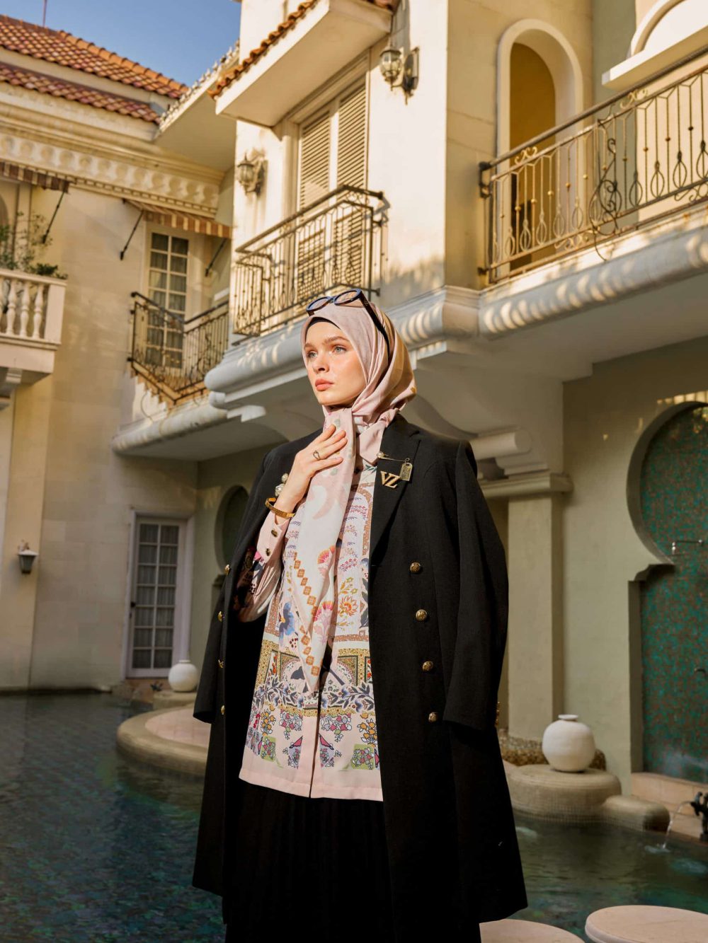 VZ Seralya Scarf - Pale Blush