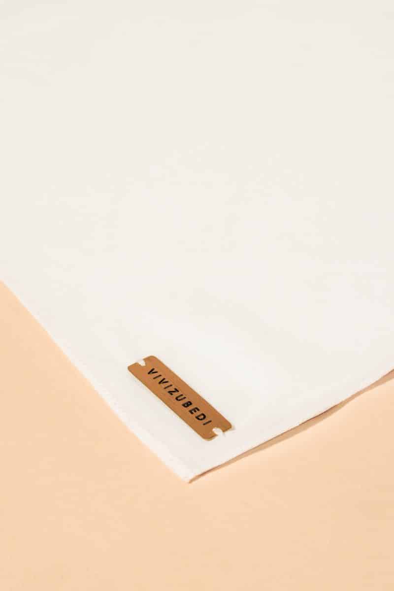 VZ Signature Embossed Pashmina - Broken White - Image 5