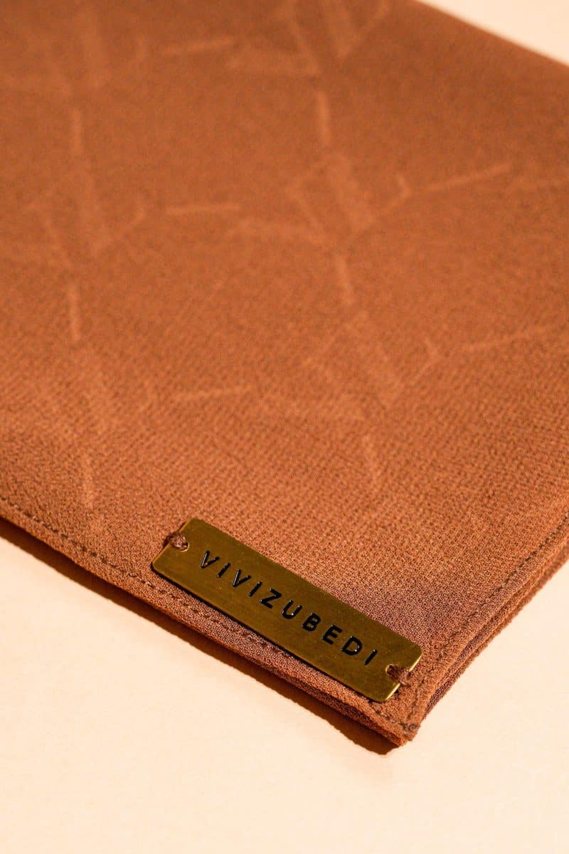 VZ Signature Embossed Pashmina - Choco - Image 4
