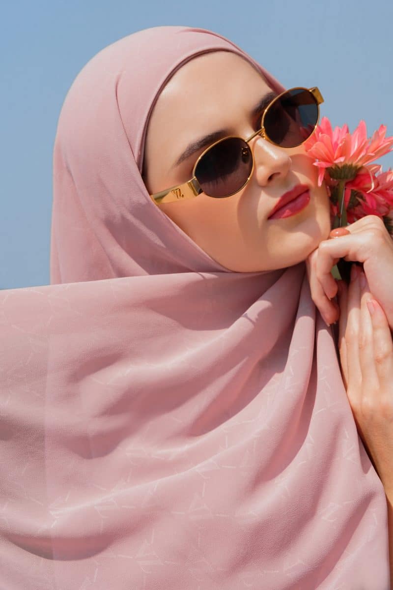 VZ Signature Embossed Pashmina - Dusty Mocca - Image 2