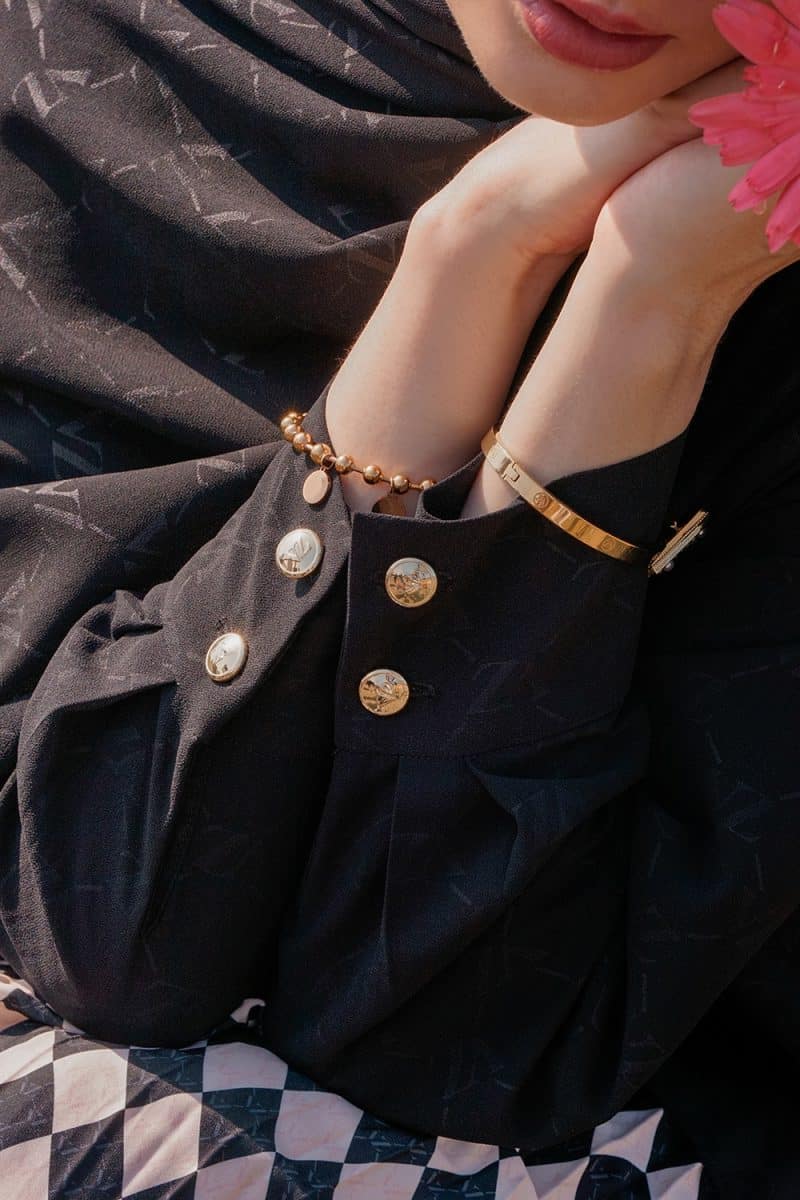 Signature Embossed Top - Black - Image 2