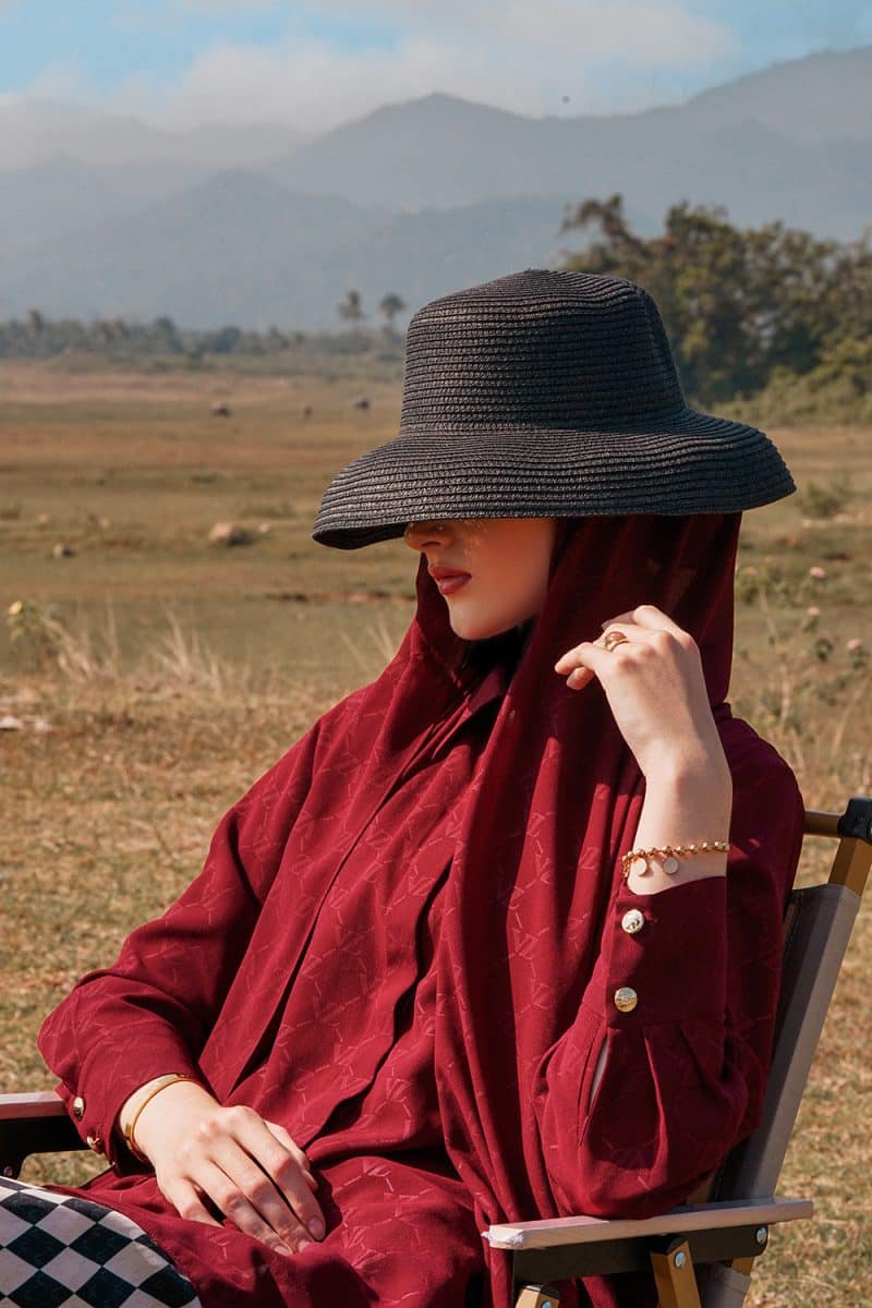 Signature Embossed Top - Burgundy