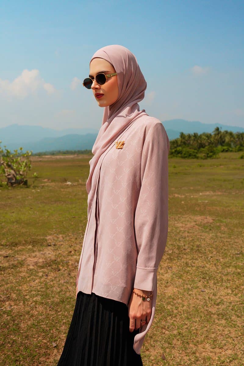 Signature Embossed Top - Dusty Mocca - Image 2