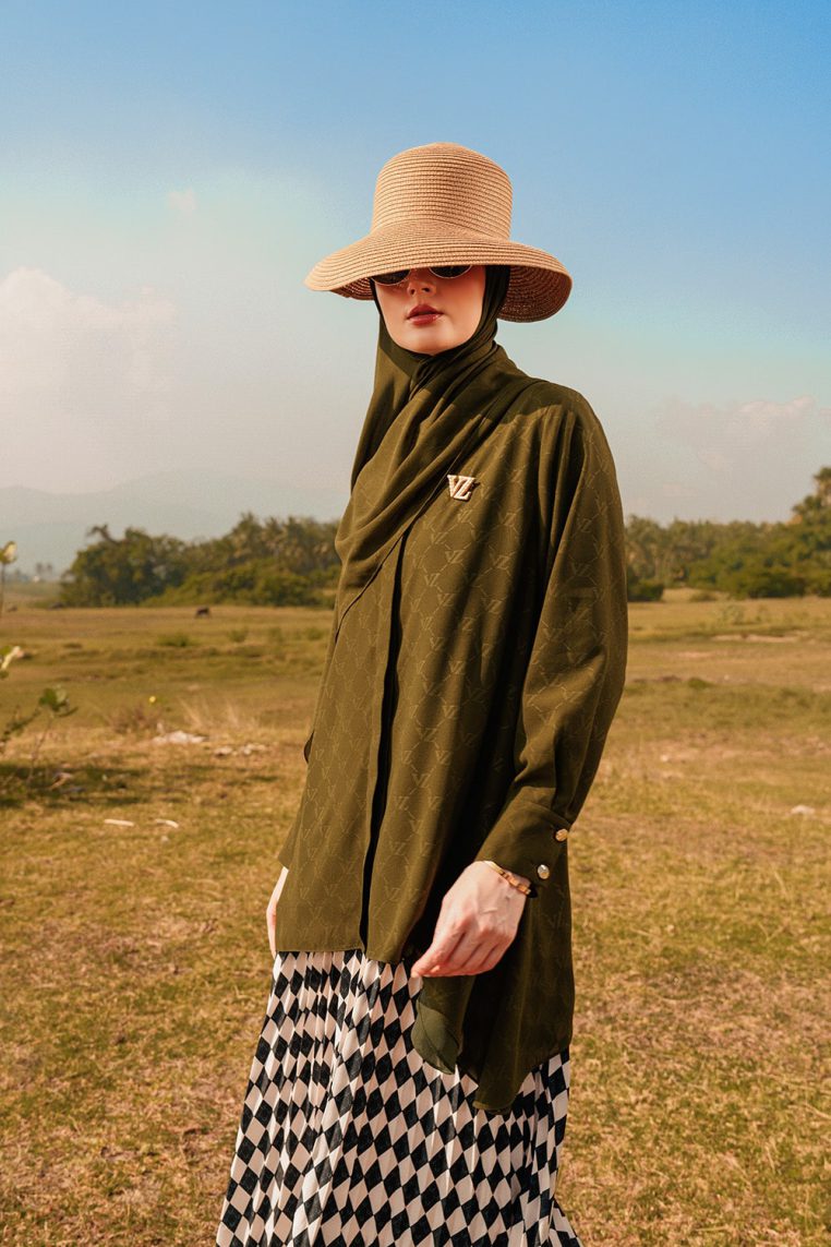 Signature Embossed Top - Olive Branch