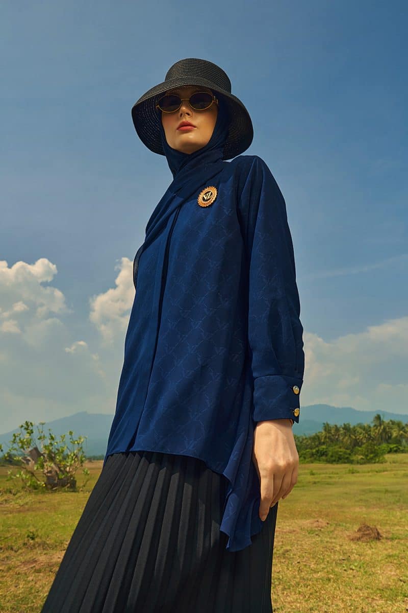Signature Embossed Top - Navy - Image 6