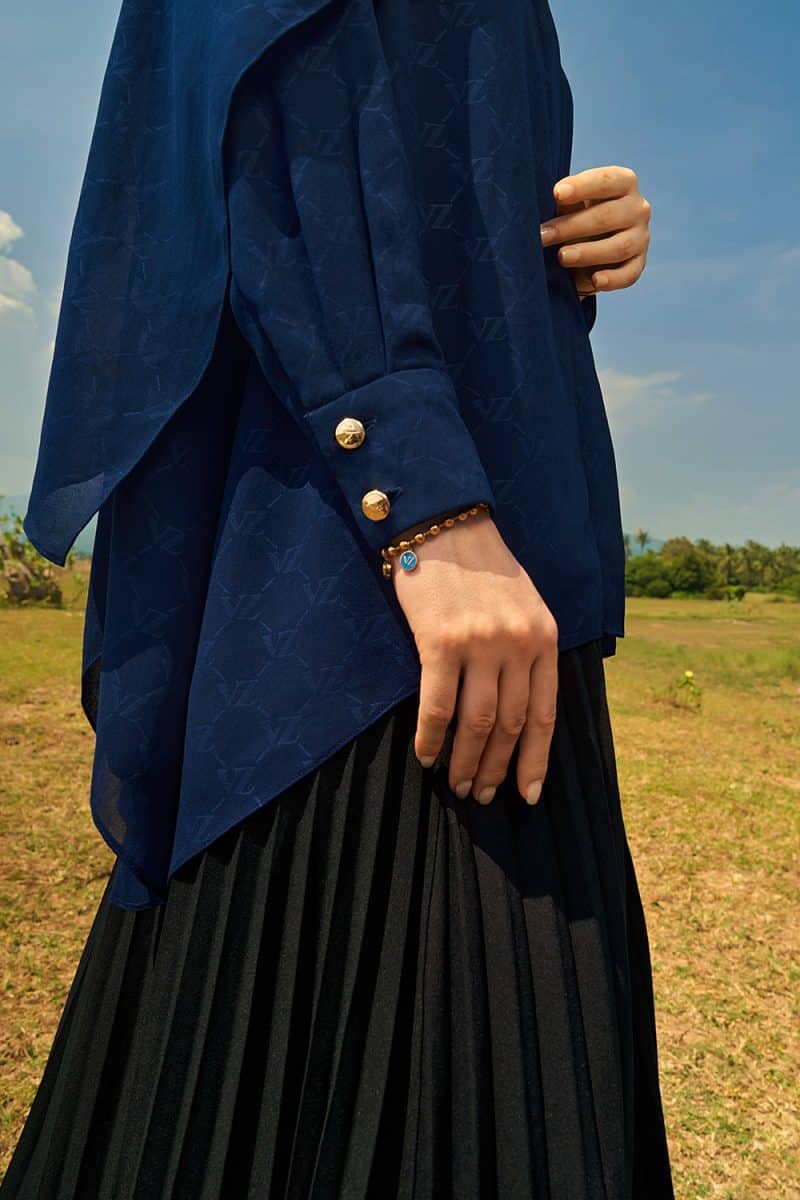 Signature Embossed Top - Navy - Image 3