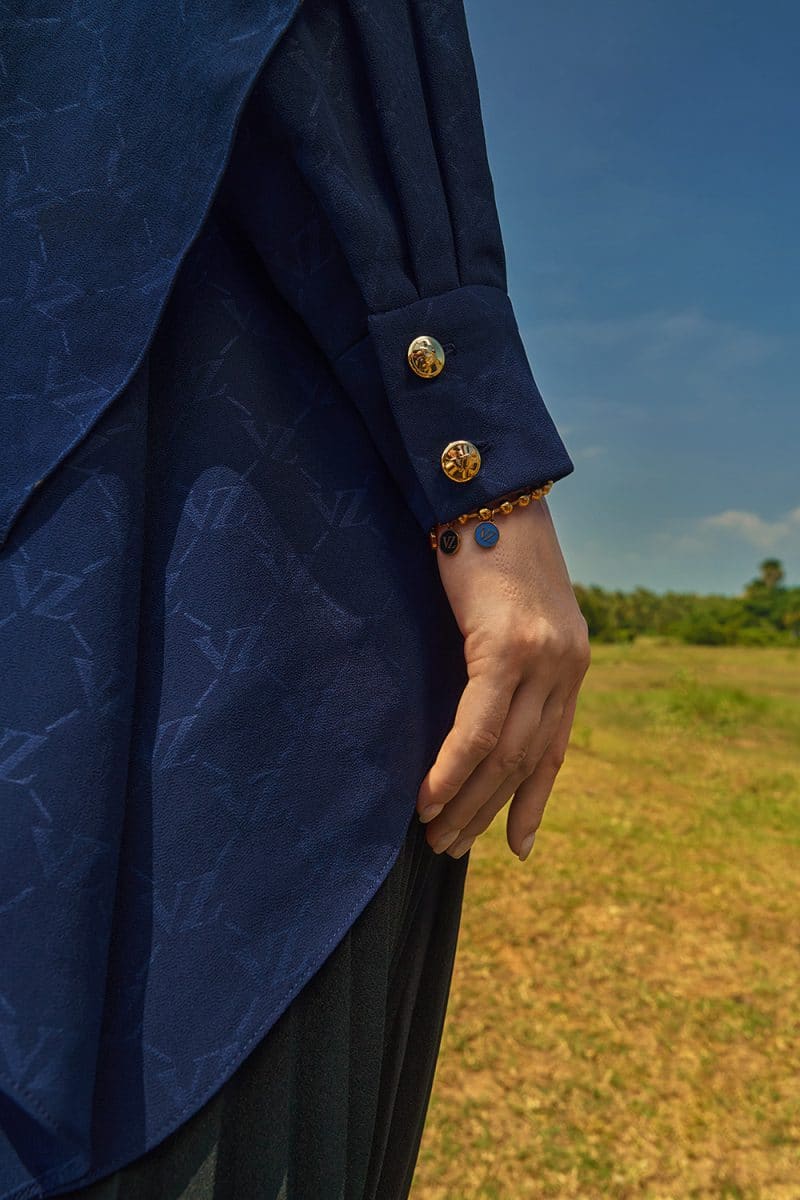 Signature Embossed Top - Navy - Image 2
