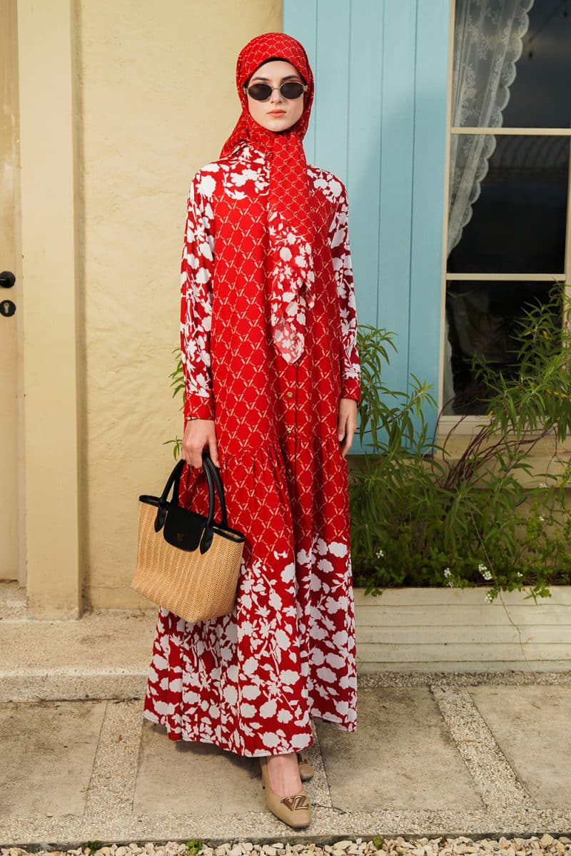 VZ Avaia Dress - Maroon - Image 2