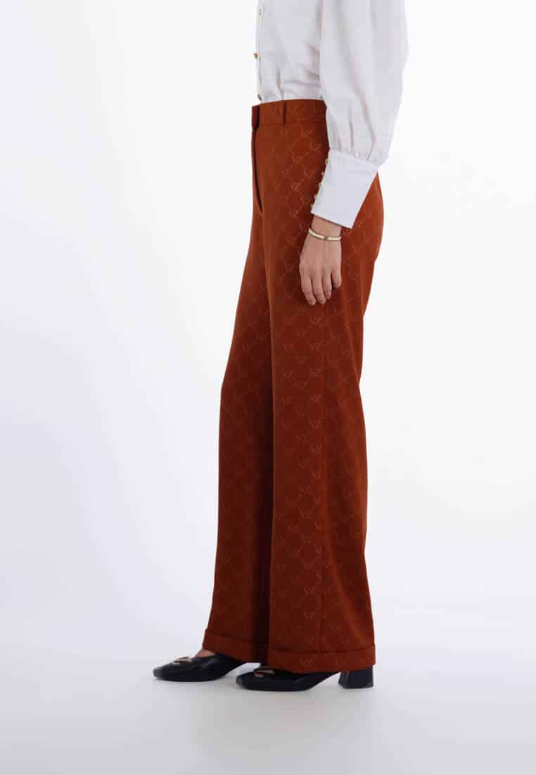 VZ Signature Embossed Pants - Brown - Image 3