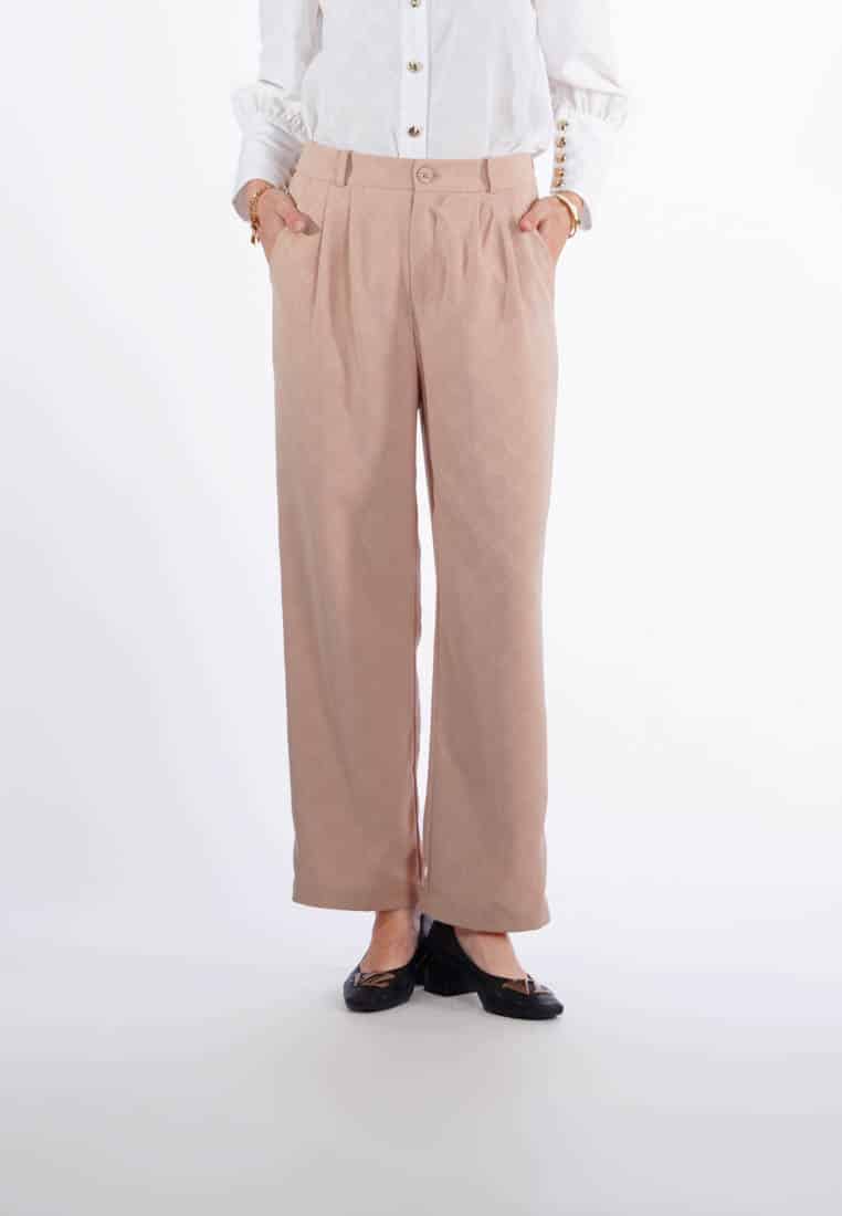 VZ Signature Embossed Pants - Creme