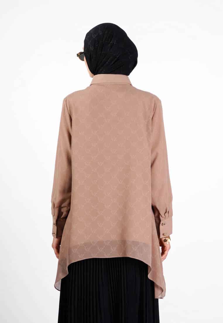 Signature Embossed Top - Dusty Mocca - Image 5