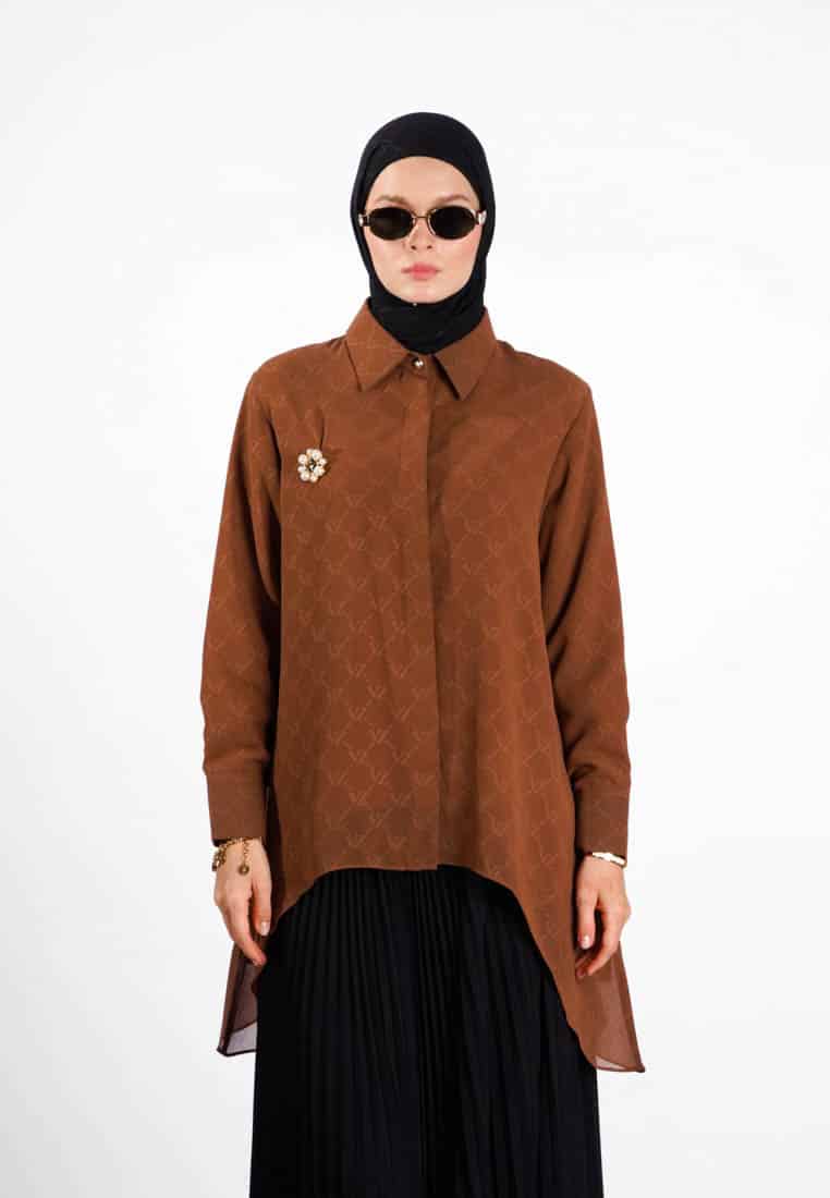 Signature Embossed Top - Choco