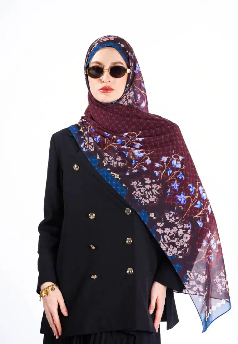 VZ Fiori Pashmina - Brown - VIVIZUBEDI