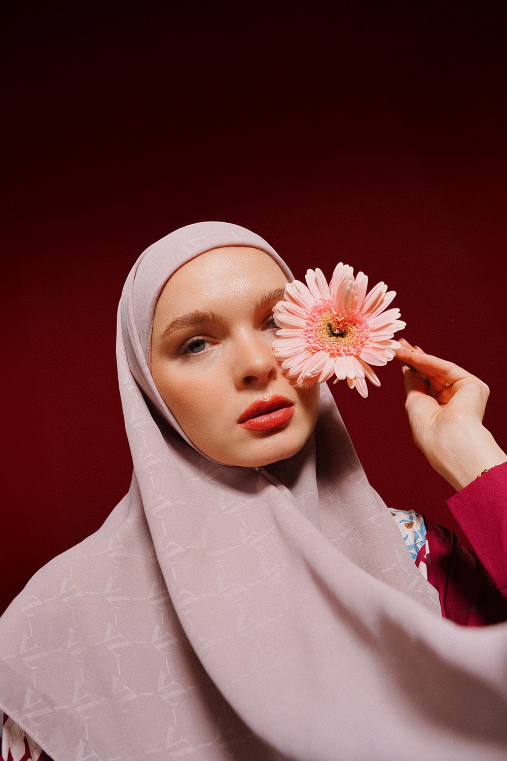 Signature Embossed Scarf - Travertine