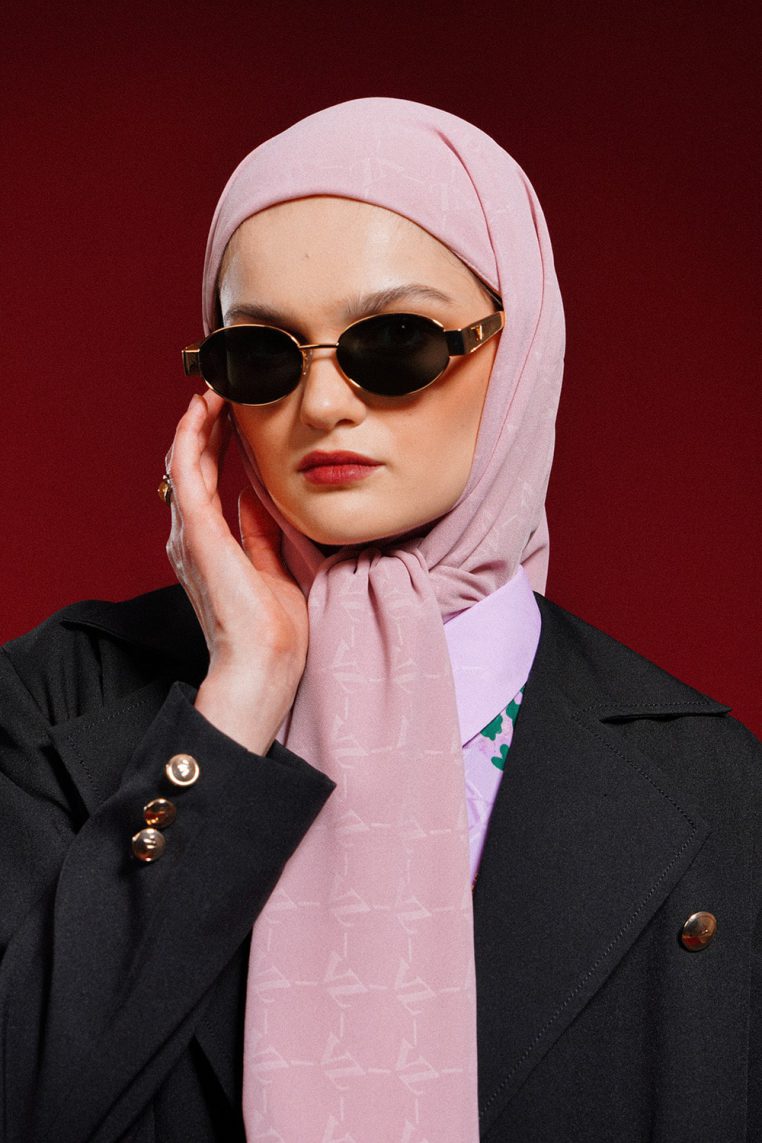 Signature Embossed Scarf - Cream