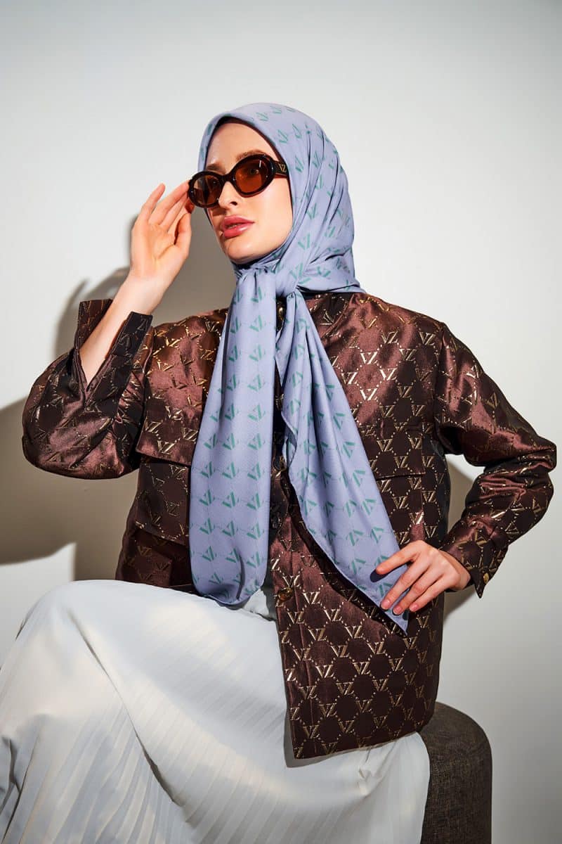 Monogram Voal Scarf - Pastel Parchment - Image 3
