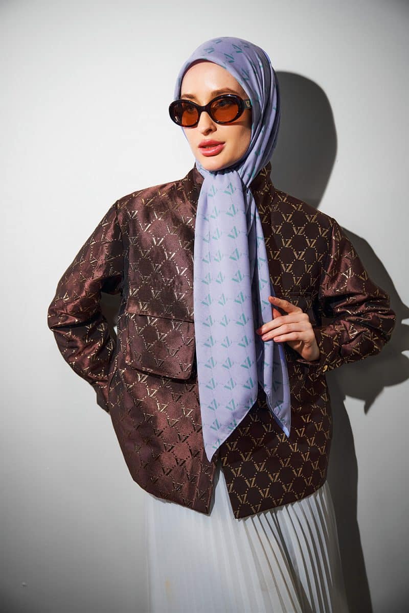 Monogram Voal Scarf - Pastel Parchment - Image 2